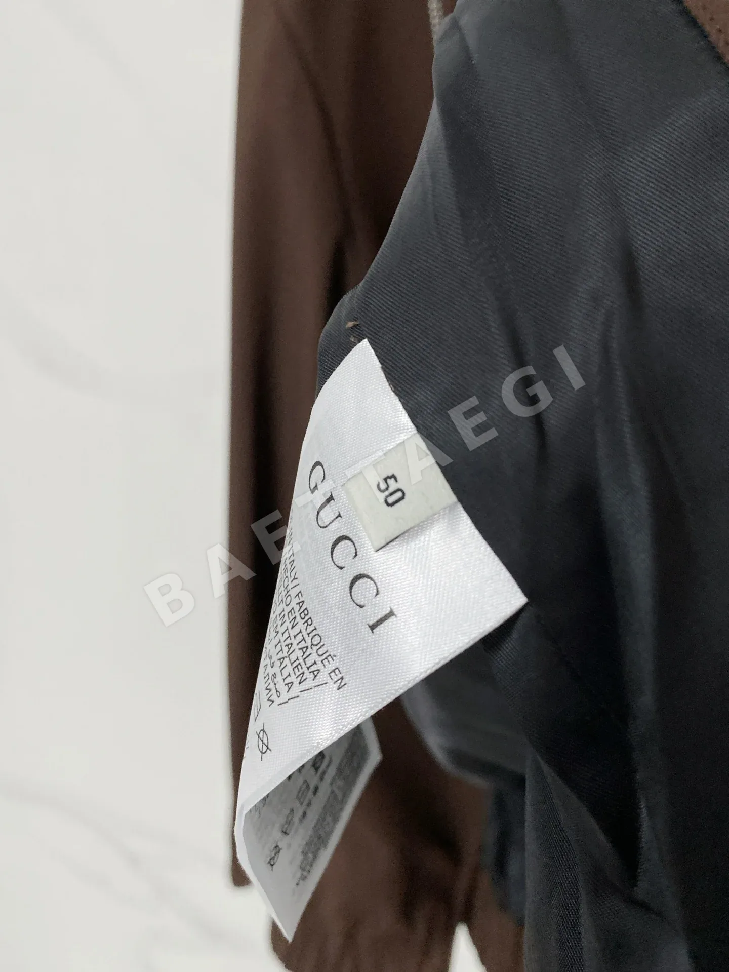 구찌 린넨 블랙 카키 남성 자켓 상세 이미지 8
