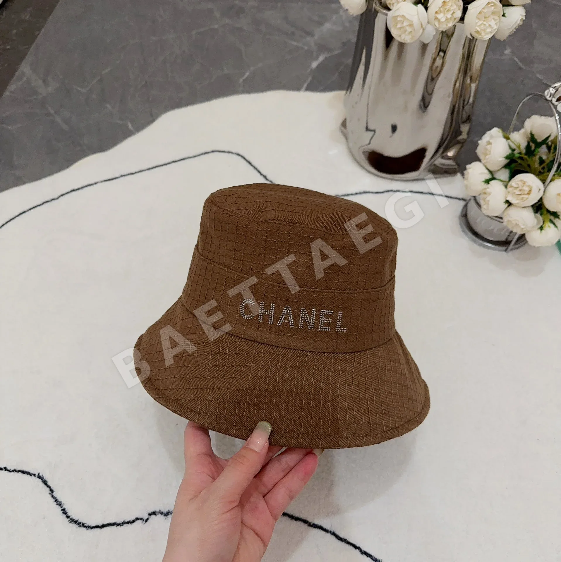 샤넬 기모 코튼 버킷 햇 상세 이미지 2