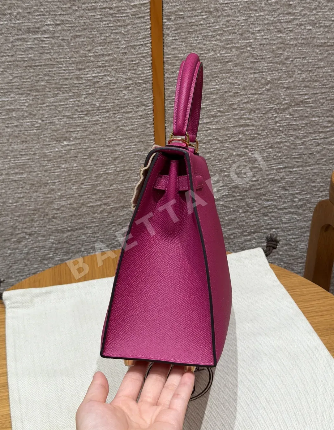 에르메스 켈리 25 로즈퍼플 가방 상세 이미지 4
