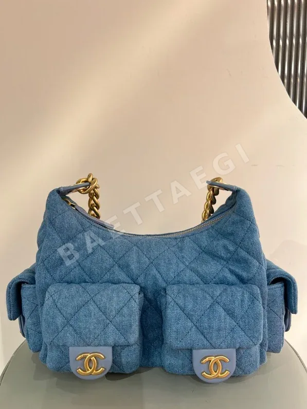 샤넬 25C 데님 호보 가방 136001