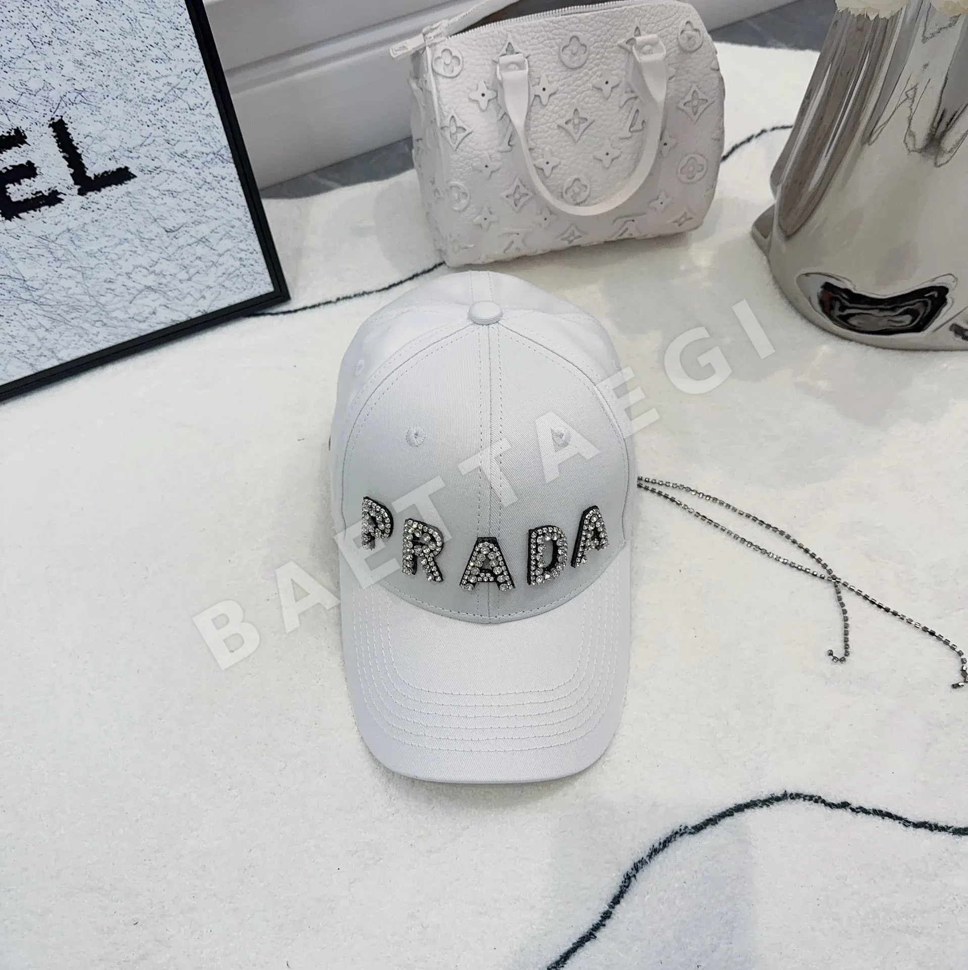 프라다 로고 코튼 야구모자 84692