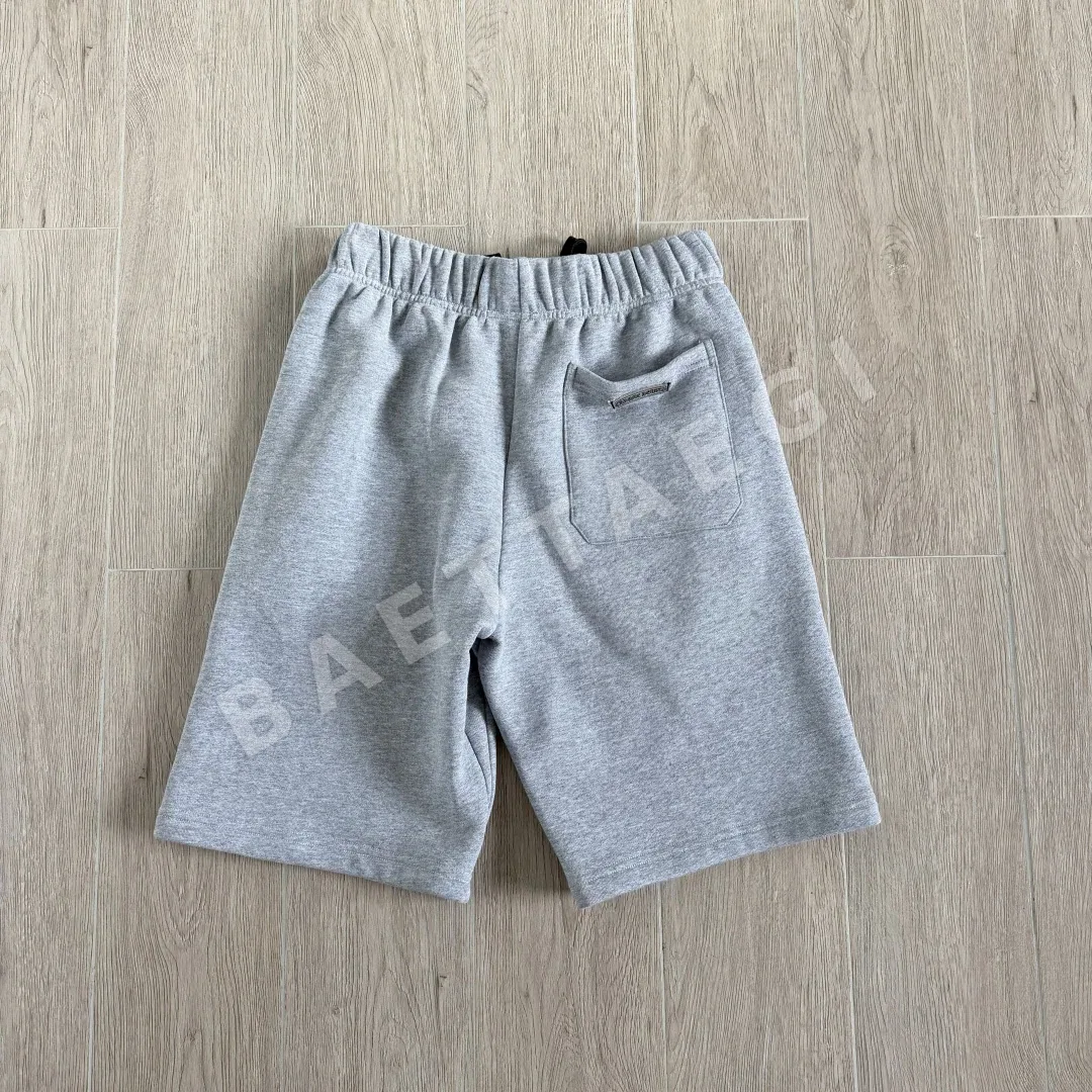 크롬하츠 그레이 램스킨 크로스 장식 남성 반바지 상세 이미지 3