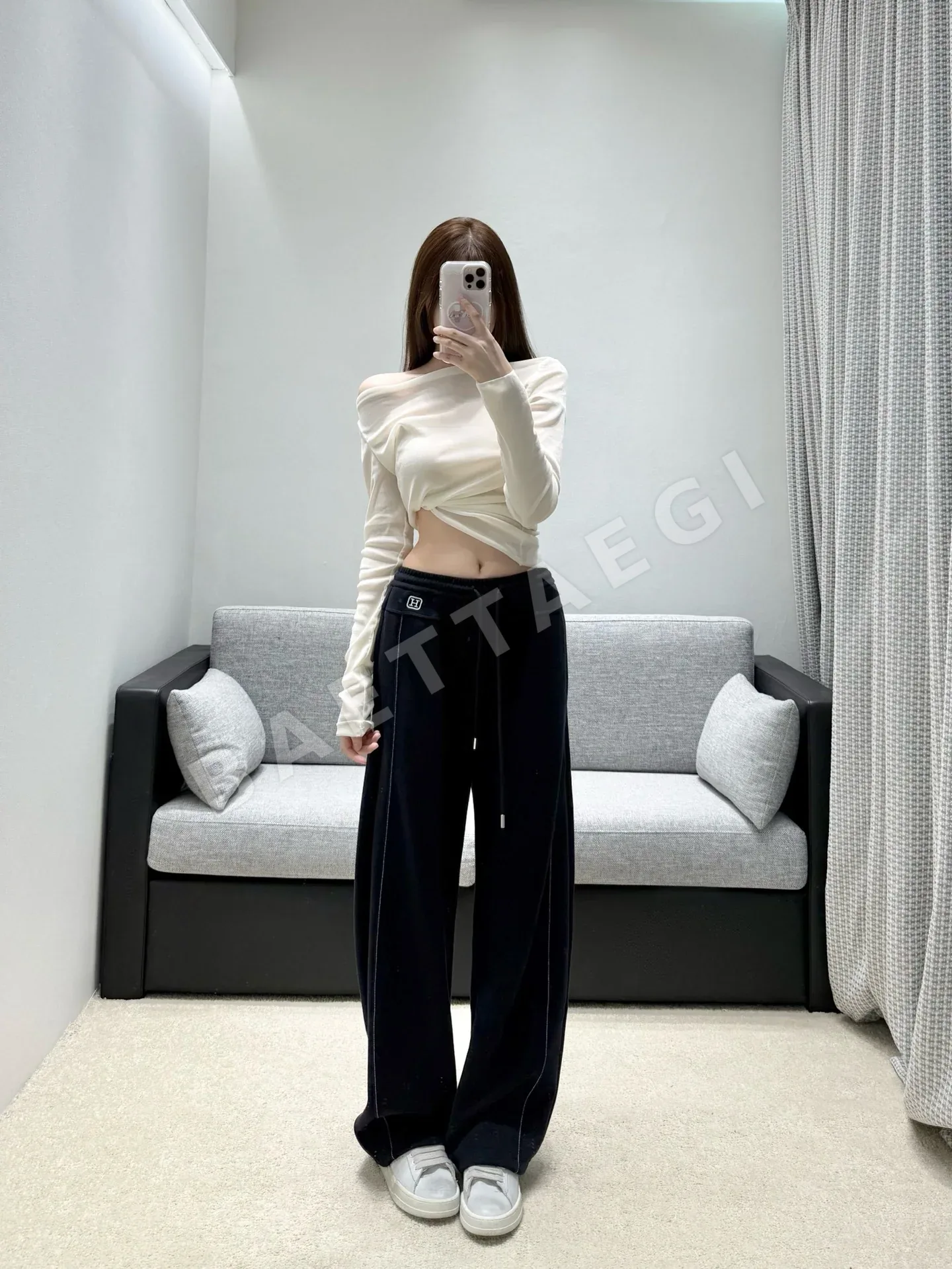 에르메스 와이드 니트 여성 바지 상세 이미지 9