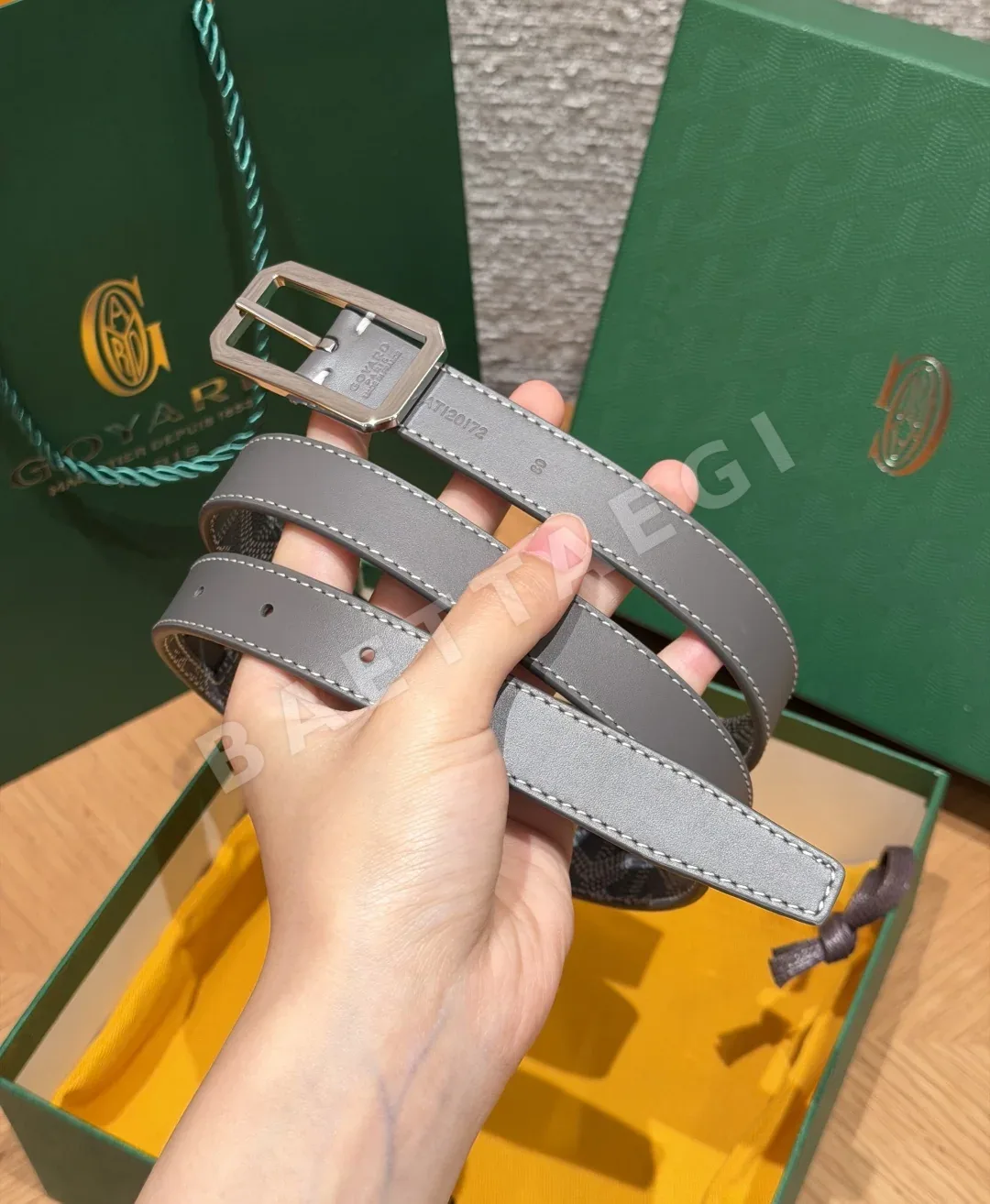 고야드 FRÉGATE 20mm 가죽 벨트 상세 이미지 3