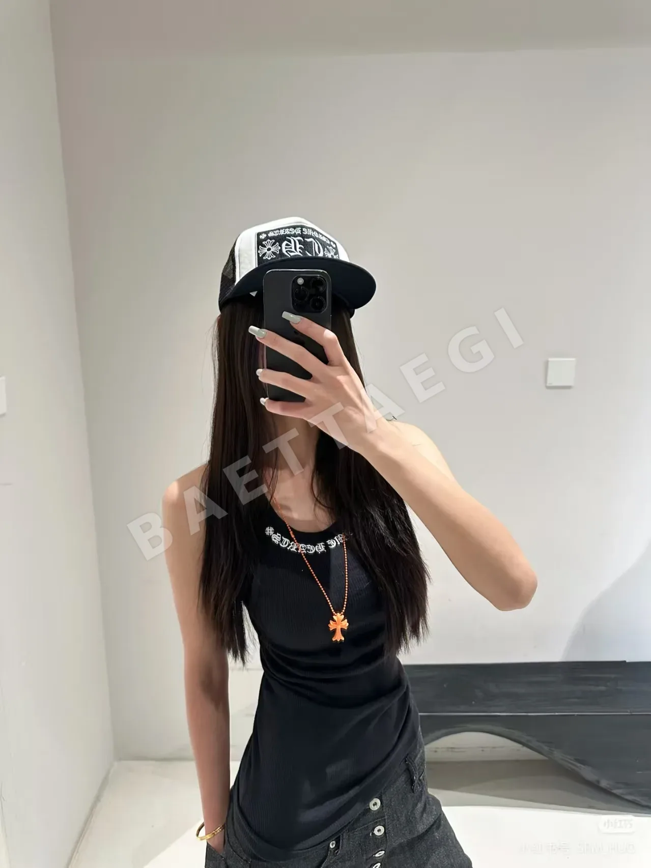 크롬하츠 산스크리트어 스크롤 프린트 반팔 티셔츠 상세 이미지 10