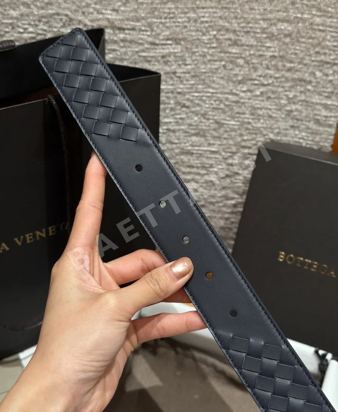 보테가베네타 남성 가죽 위빙 벨트 40MM 상세 이미지 9