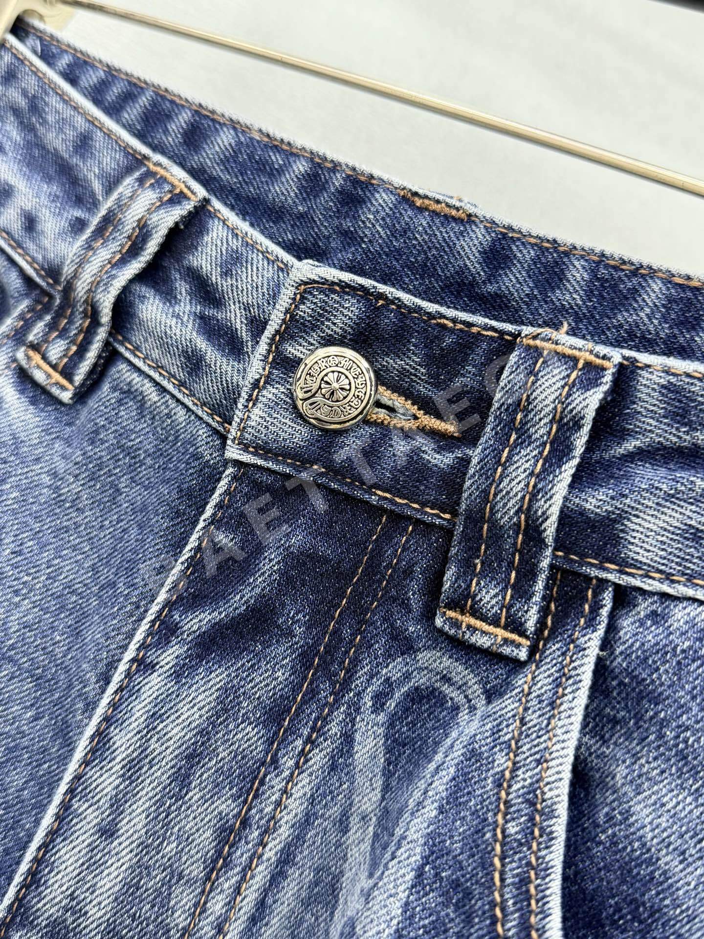 크롬하츠 프린트 낫 모양 청바지 여성 바지 상세 이미지 6