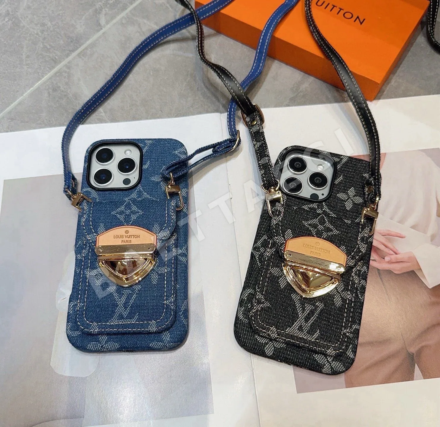 루이비통 LV 데님 락 스마트폰 케이스 168358