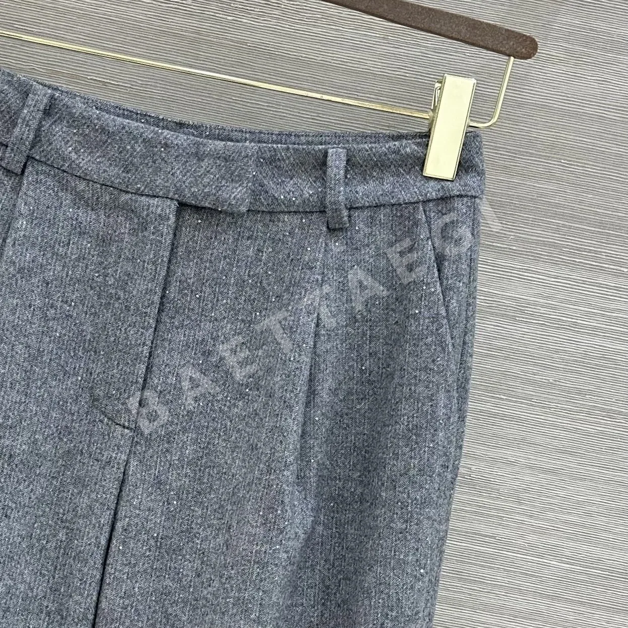 브루넬로쿠치넬리 스팽글 울 H라인 여성 바지 상세 이미지 4