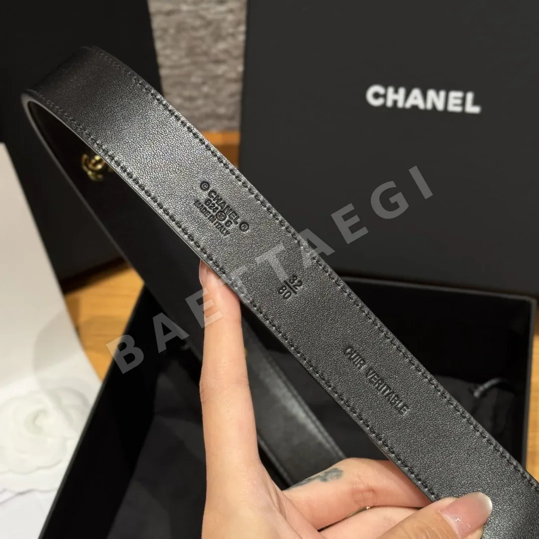 샤넬 양면 카프스킨 가죽 벨트 상세 이미지 9