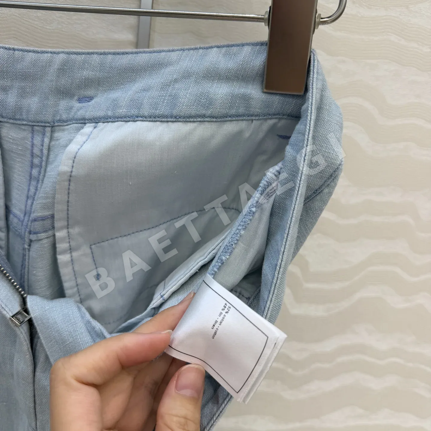샤넬 여성 린넨 와이드 스트레이트 바지 상세 이미지 7