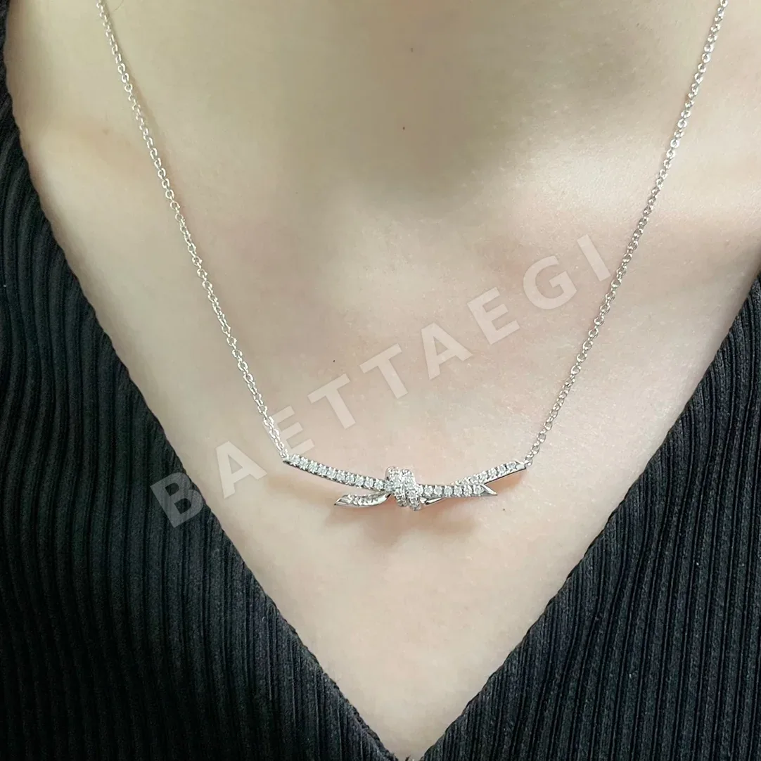 티파니 다이아몬드 T 노트 목걸이 71162