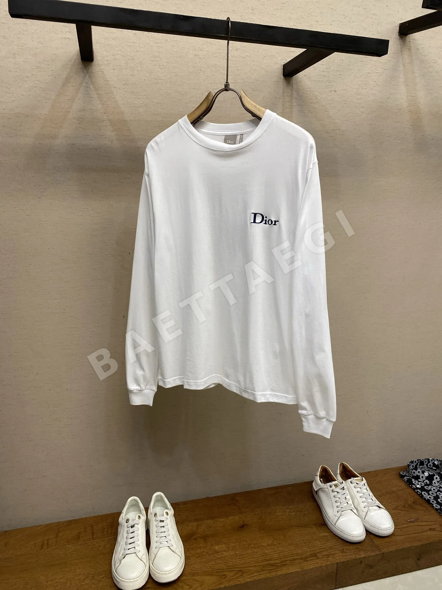 제냐 남성 면 저지 크루넥 긴팔 티셔츠 164840