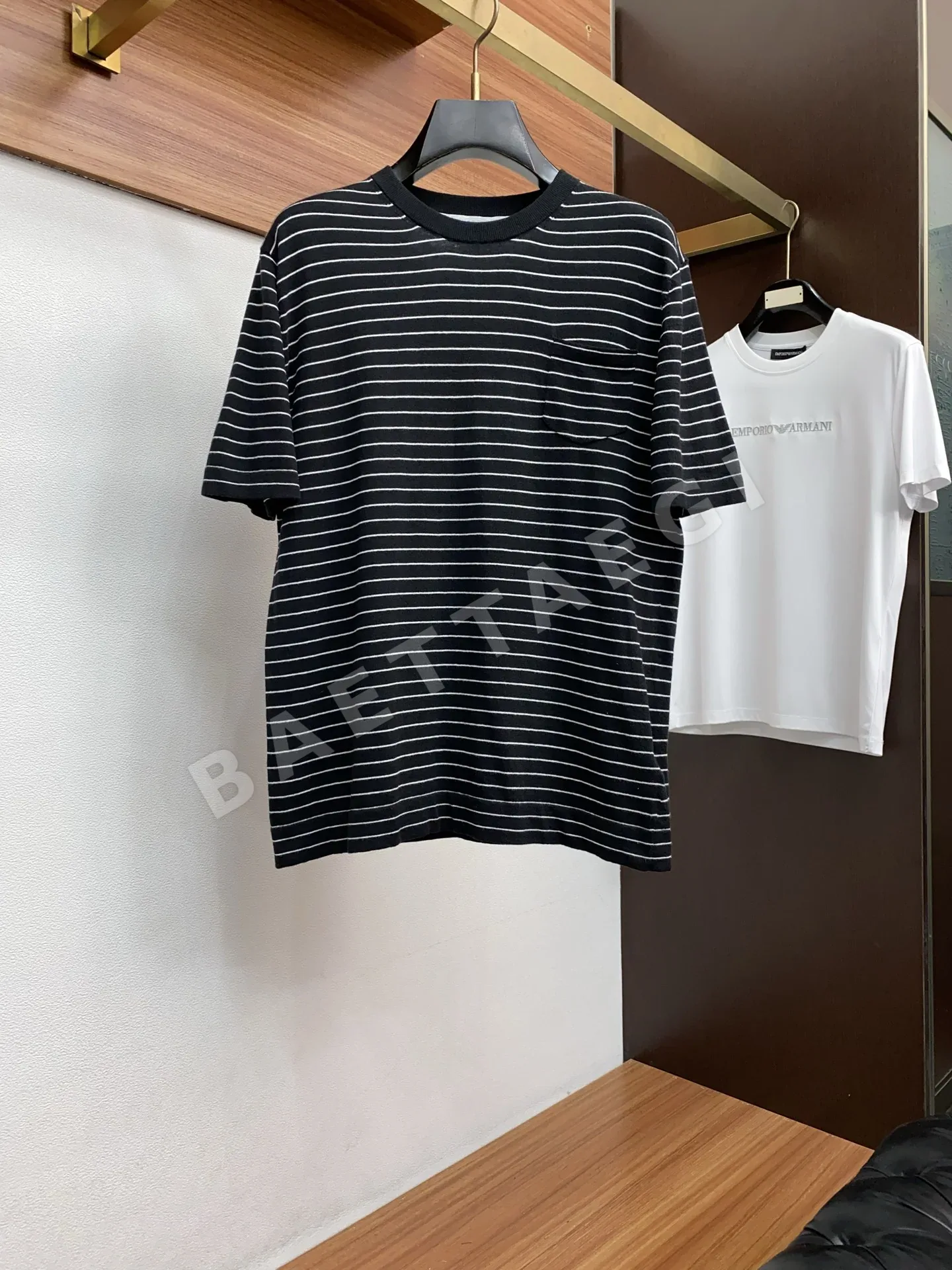 브루넬로쿠치넬리 남성 크루넥 스트라이프 반팔 티셔츠 47897