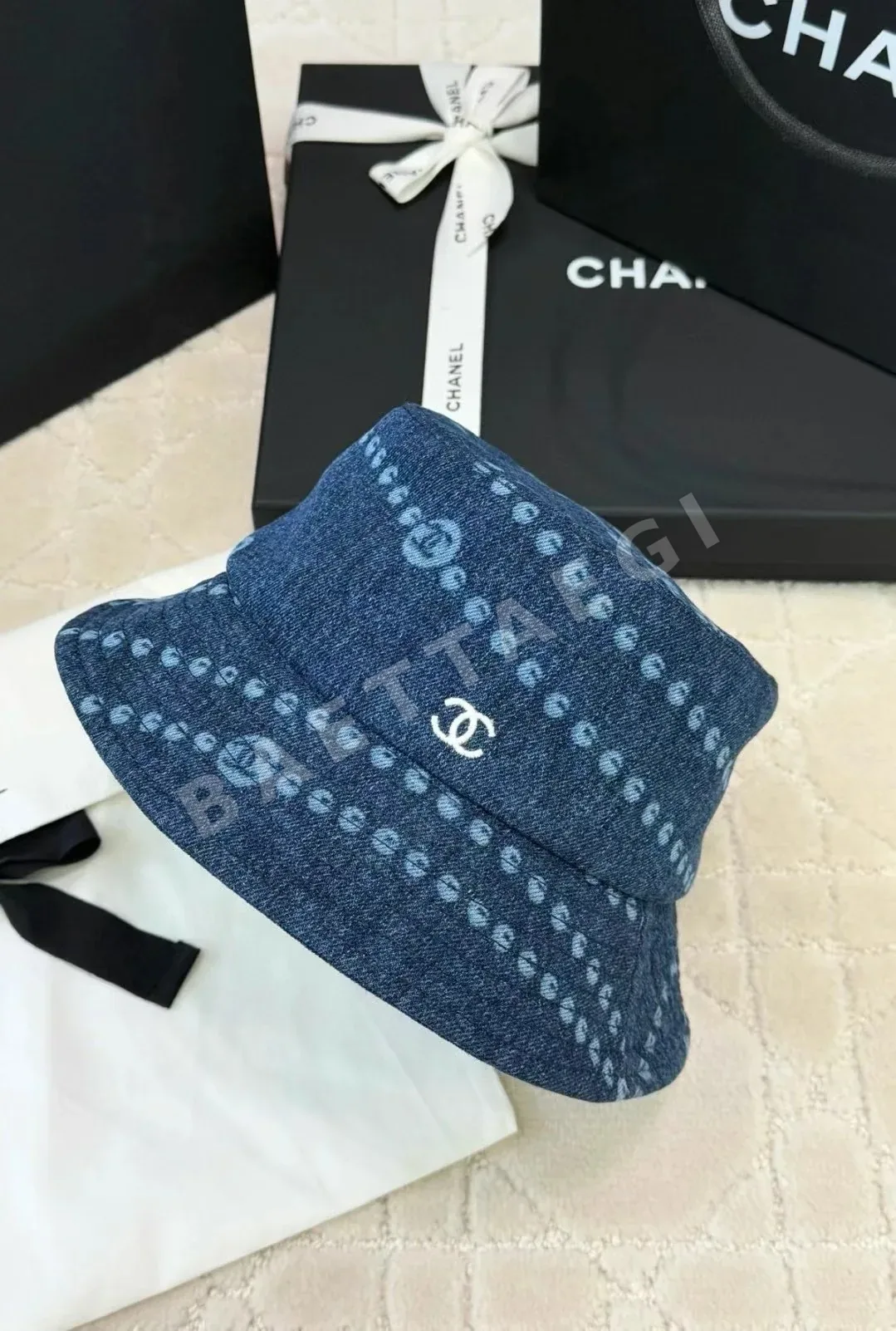샤넬 데님 버킷 햇 상세 이미지 1