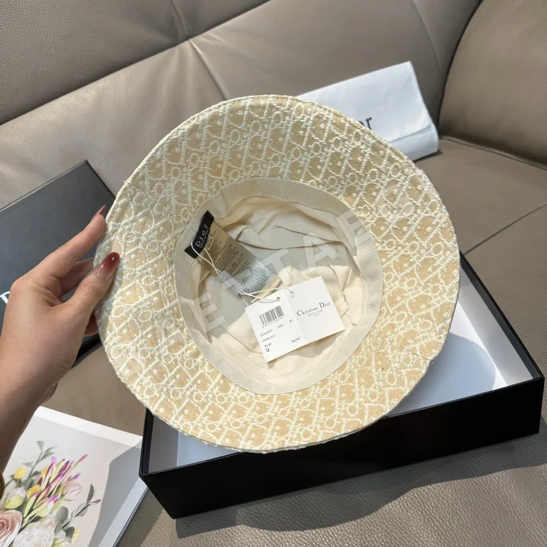 디올 데님 자카드 버킷 햇 모자 상세 이미지 6