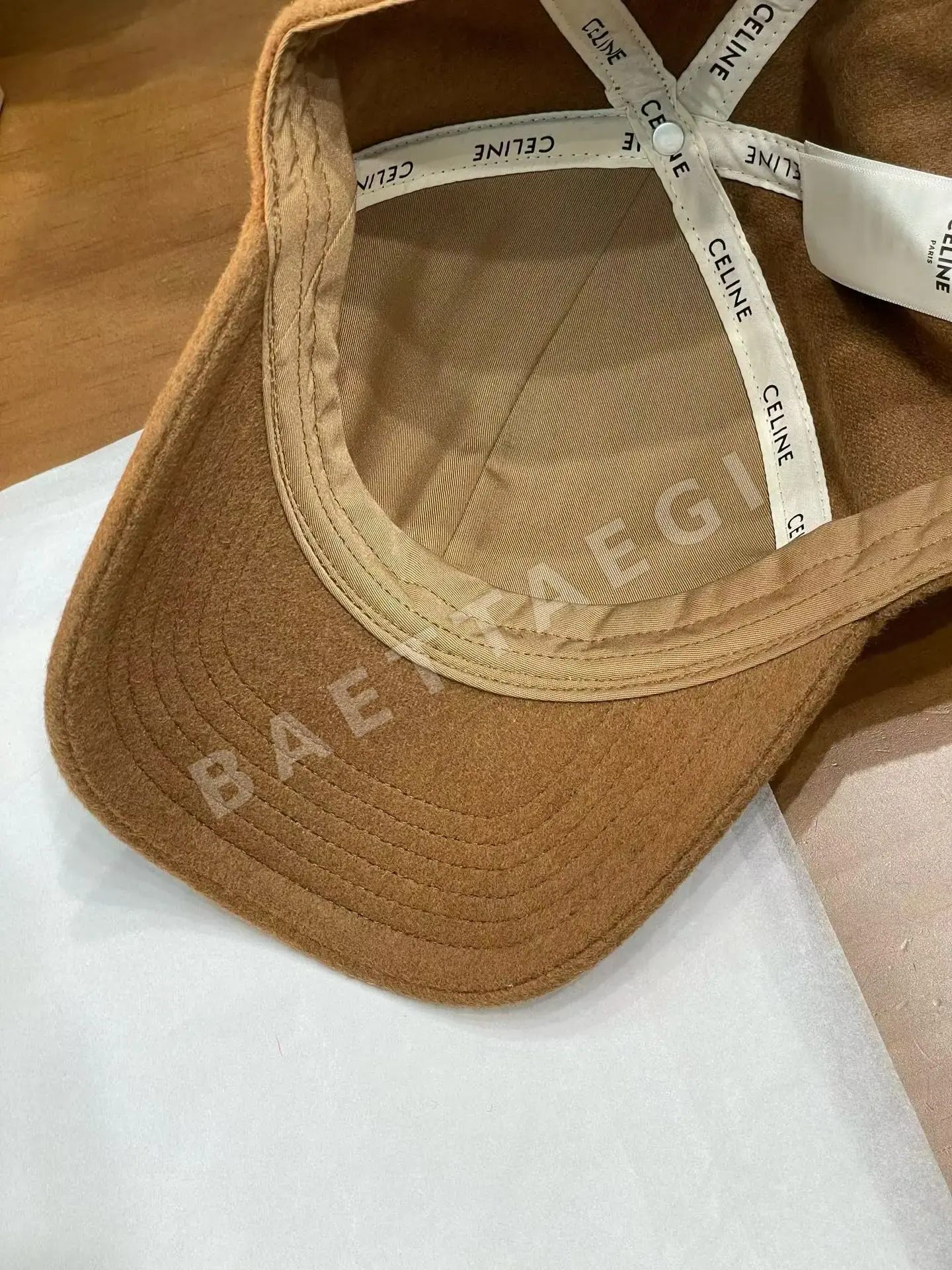 셀린느 울 캐러멜 베이스볼 캡 상세 이미지 8