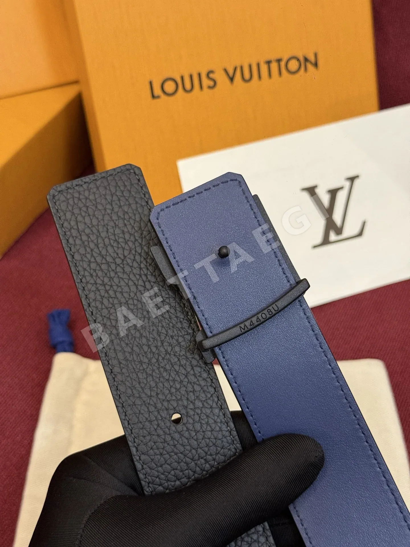 루이비통 다미에 LV 리버시블 벨트 상세 이미지 5