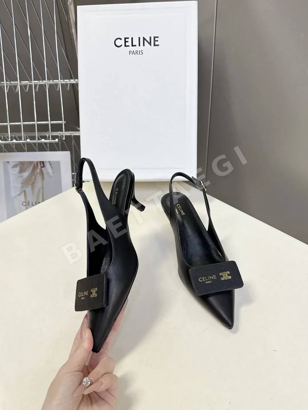 셀린느 아크 드 트리옹프 레더 신발 8988 상세 이미지 4