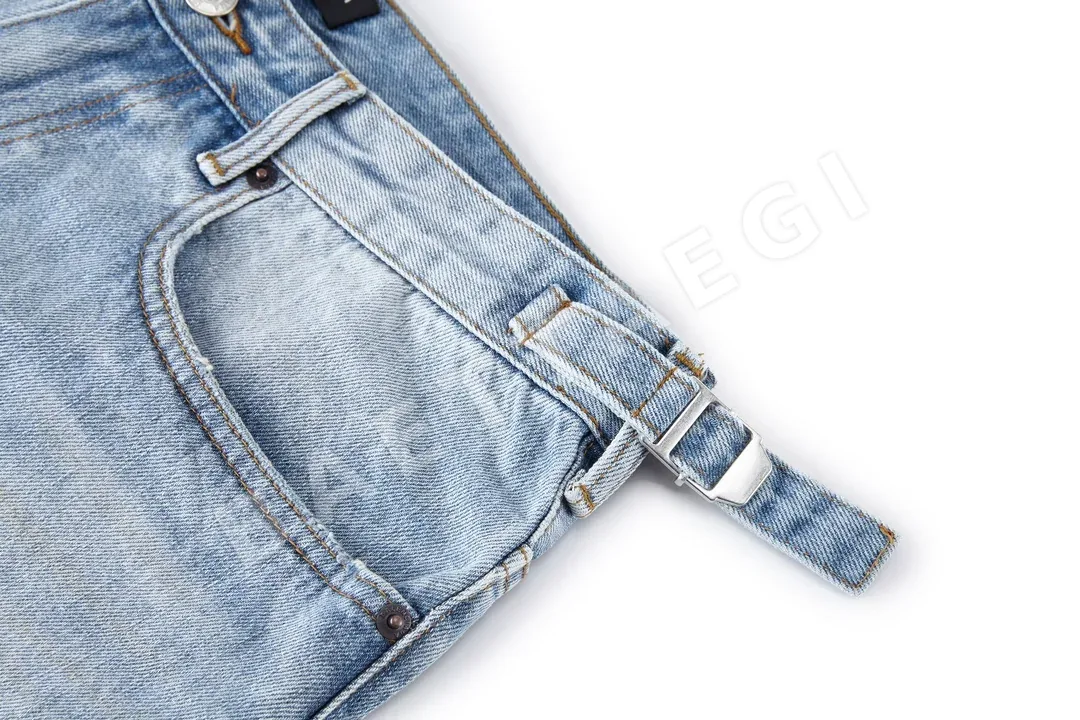 발렌시아가 워싱 가죽 블루 남성 청바지 레플리카 46921 Balenciaga 상세 이미지 9
