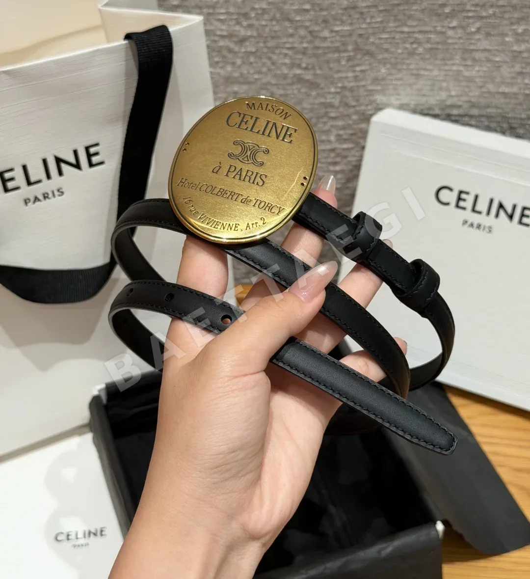 셀린느 메종 13mm 가죽 벨트 상세 이미지 2