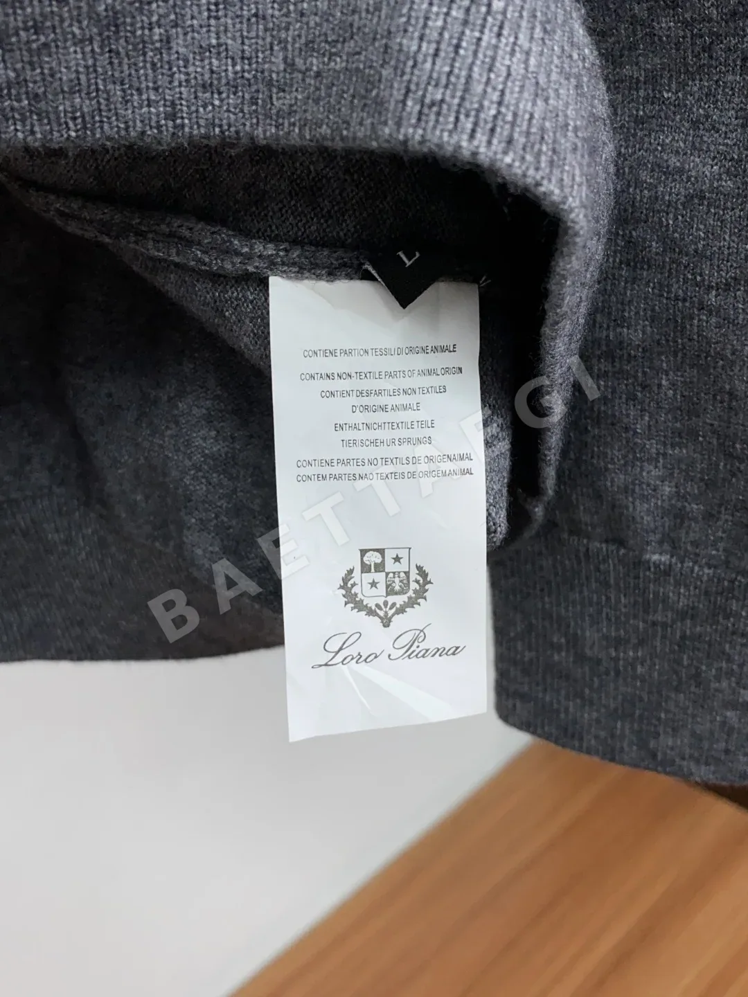 로로피아나 울 혼방 카라 긴팔 스웨터 상세 이미지 6