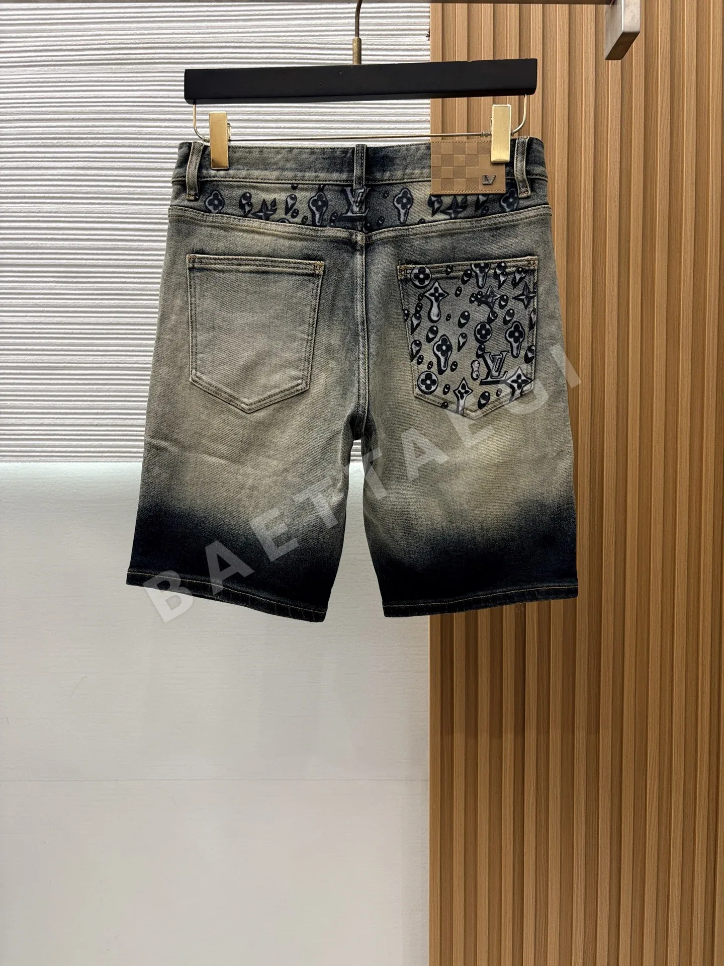 루이비통 데님 슬림핏 남성 반바지 상세 이미지 2