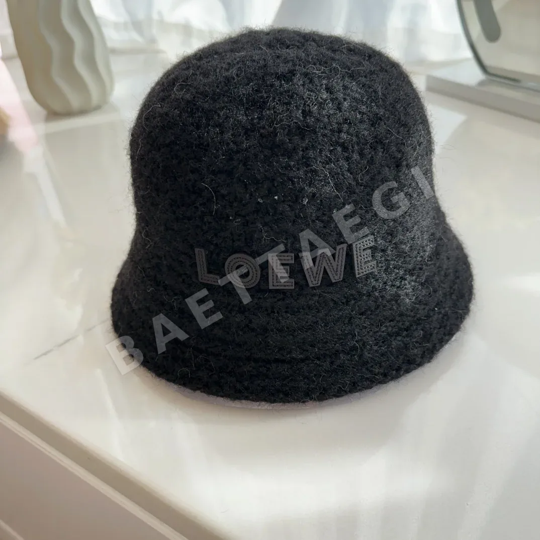 로에베 알파카 울 니트 어부 모자 79014