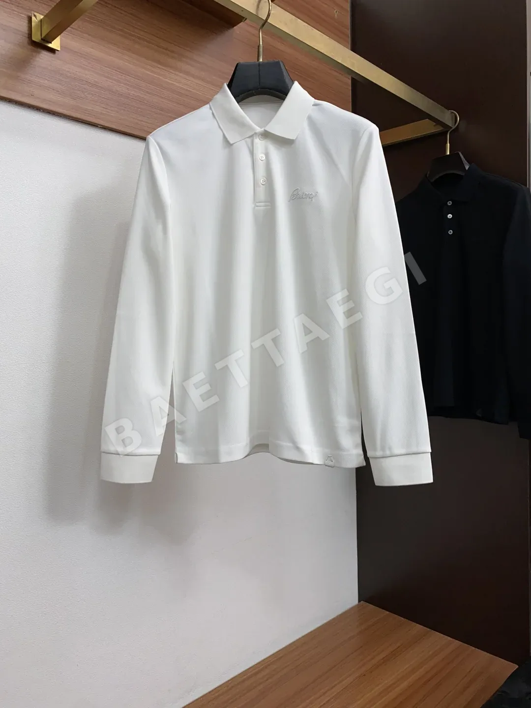 브리오니 실크 혼방 양면 폴로셔츠 긴팔 164836