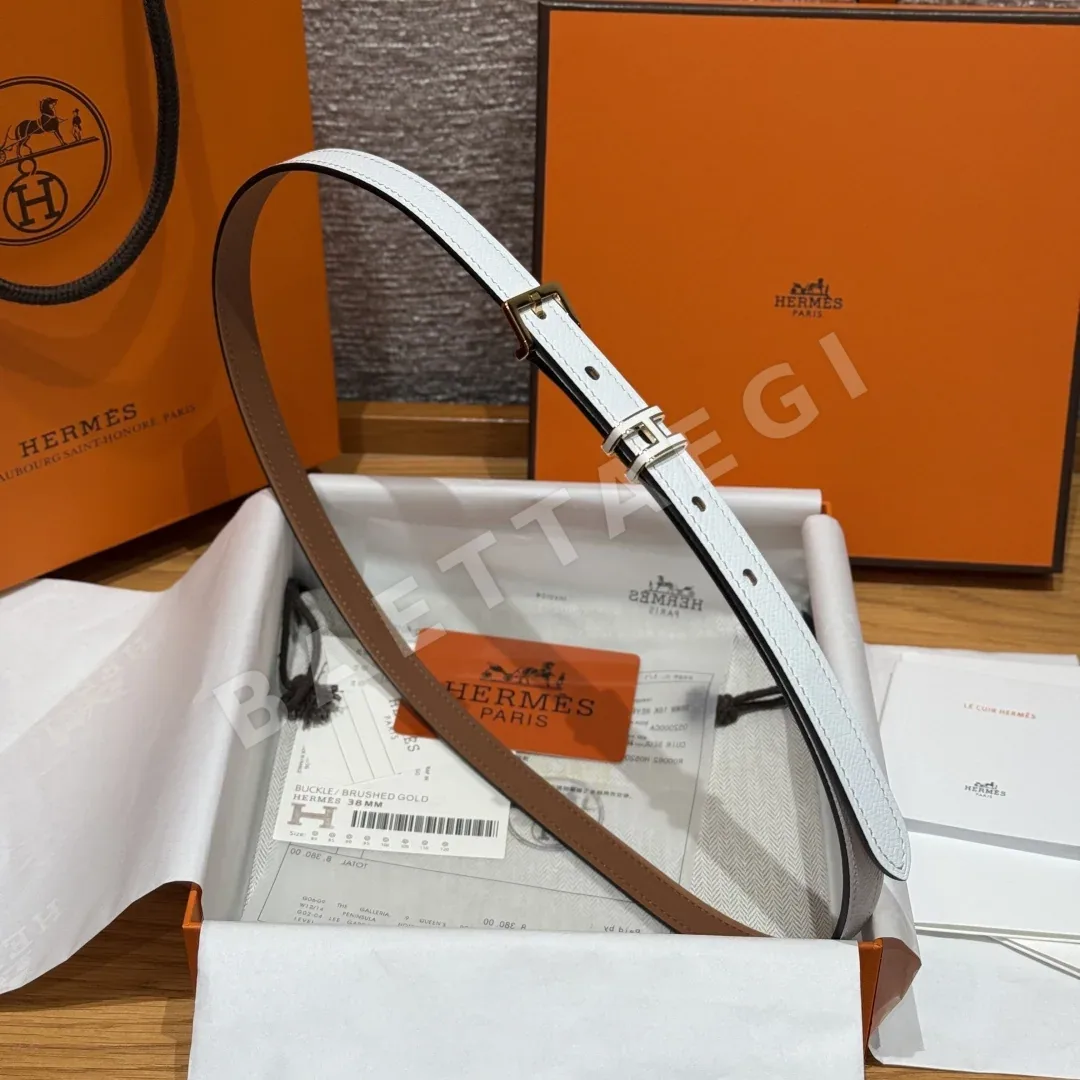 에르메스 H 스위프트 엡손 가죽 양면 벨트 금장 버클 15MM 상세 이미지 4