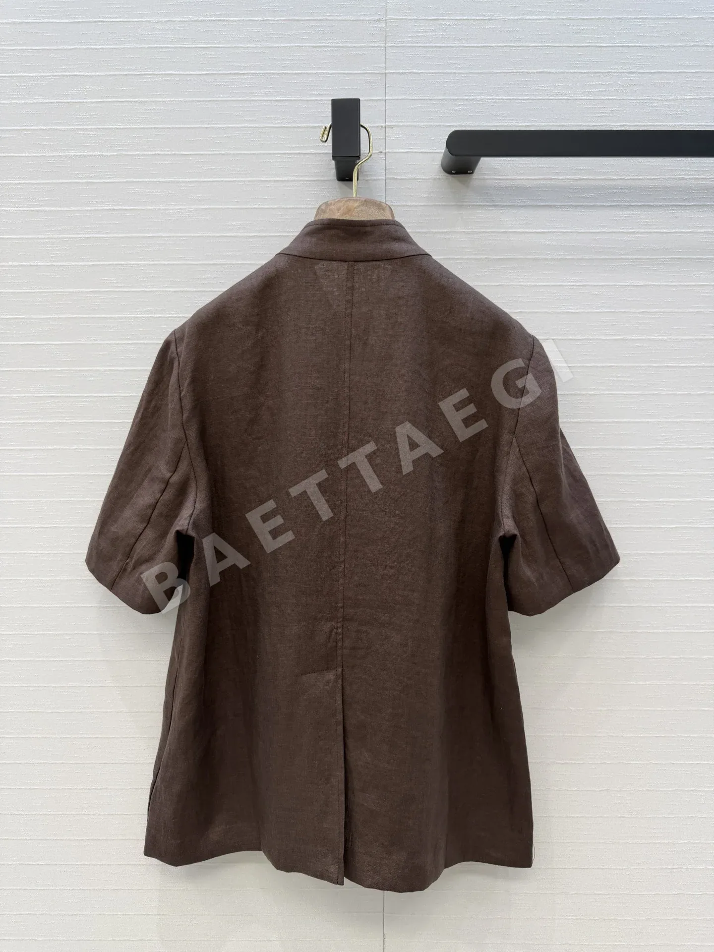 로로피아나 린넨 반소매 스탠드 카라 여성 자켓 상세 이미지 9