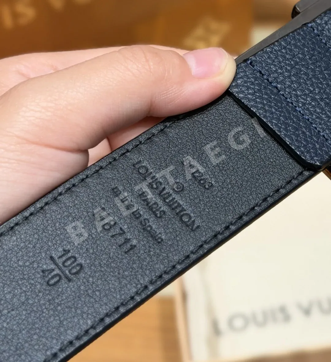 루이비통 LV 폰느프 양면 가죽 벨트 35mm 상세 이미지 4