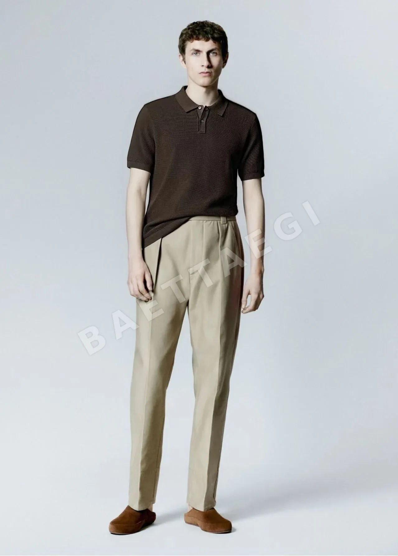 로로피아나 남성 린넨 반팔 티셔츠 115047