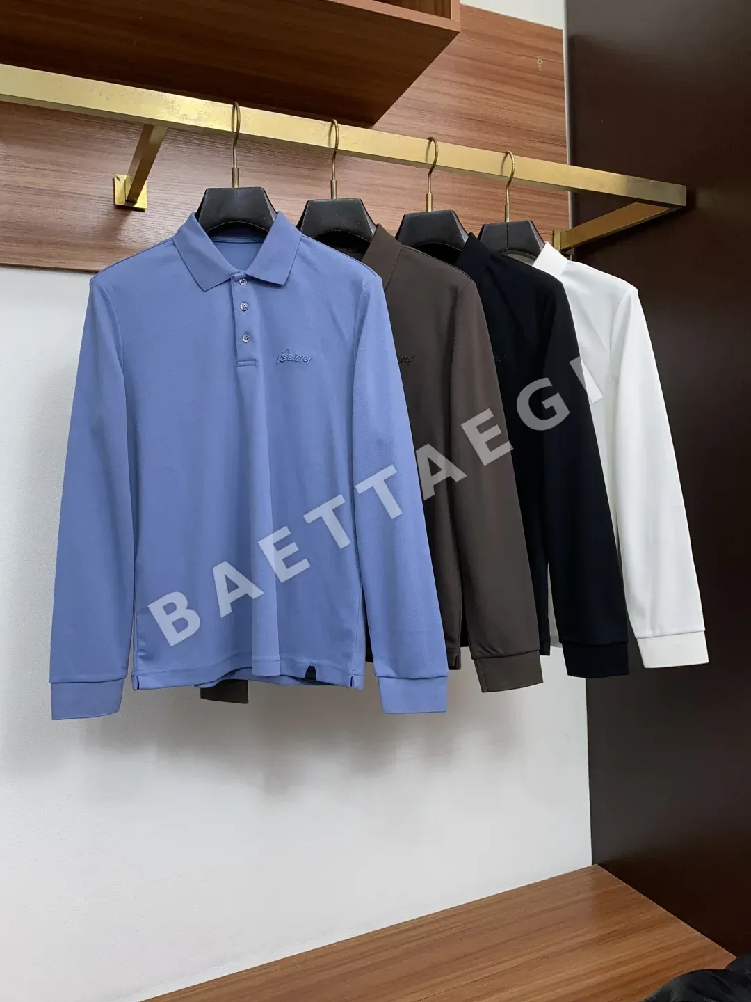 브리오니 실크 혼방 양면 폴로셔츠 긴팔 상세 이미지 11