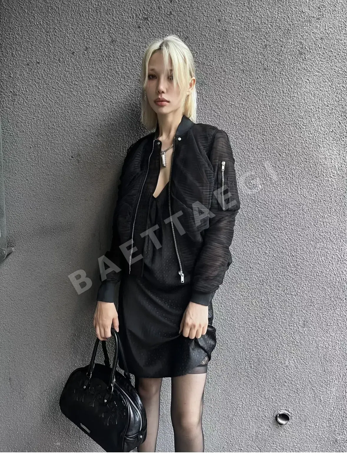 크롬하츠 짐 미디엄 블랙 볼링백 상세 이미지 6