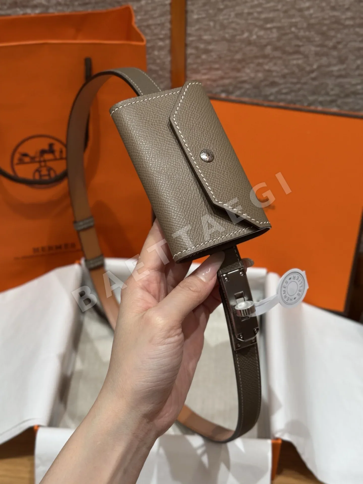 에르메스 켈리 버클 앱송 카프스킨 벨트 176552