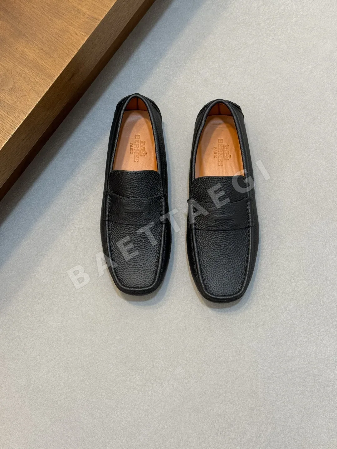 에르메스 핸드메이드 송아지가죽 슬립온 신발 108773