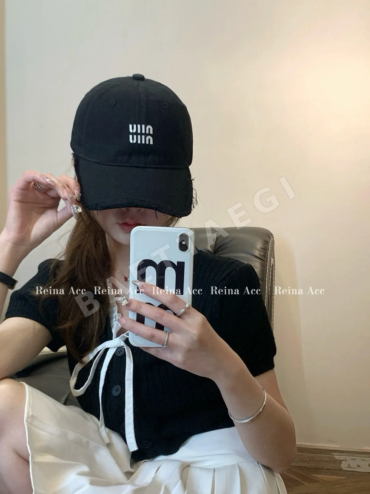 미우미우 베이비 블루 야구모자 상세 이미지 11