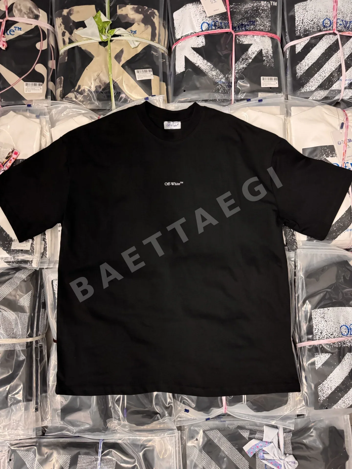 오프화이트 화살표 프린트 남성 반팔 티셔츠 87494