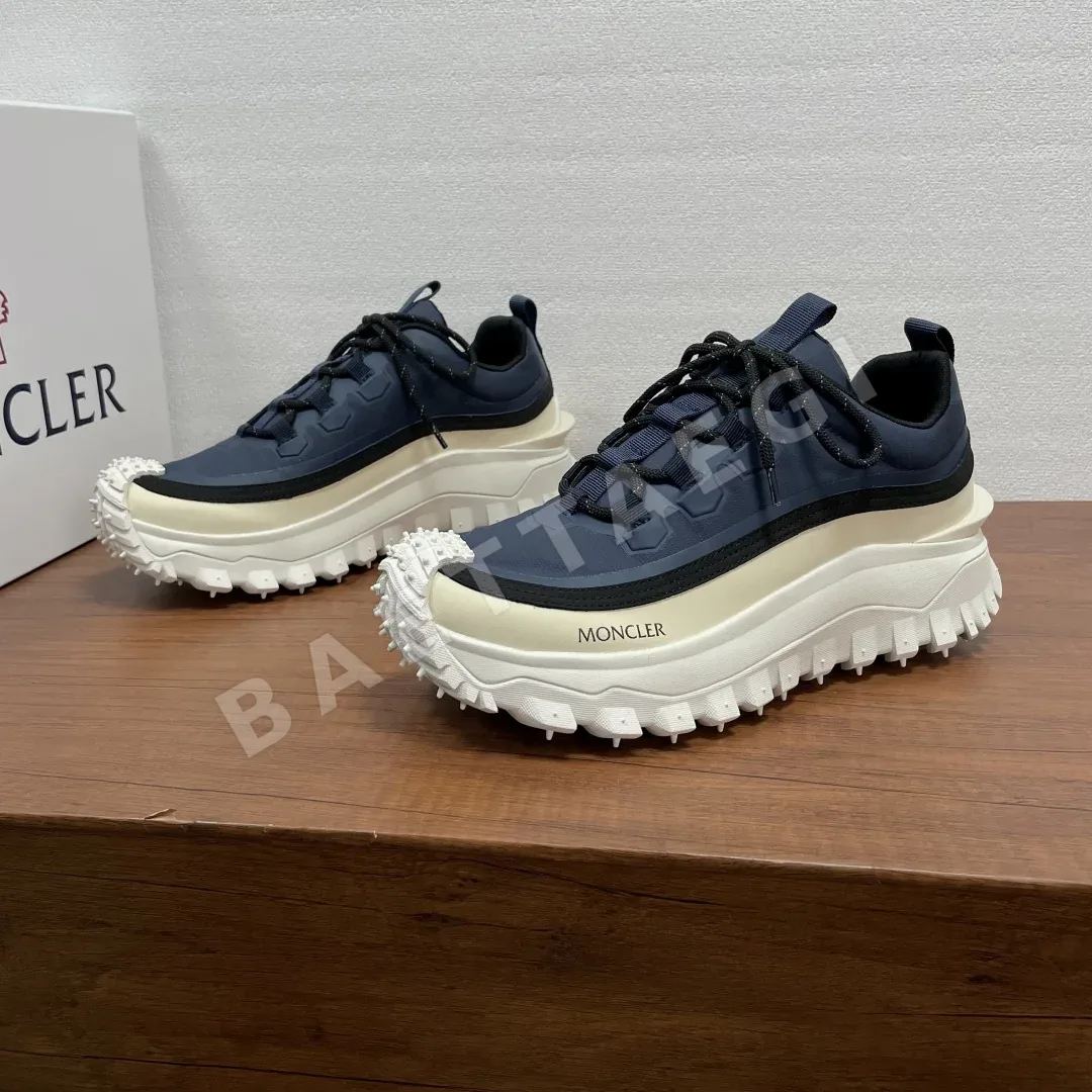 몽클레르 스니커즈 남성 블루 가죽 203457