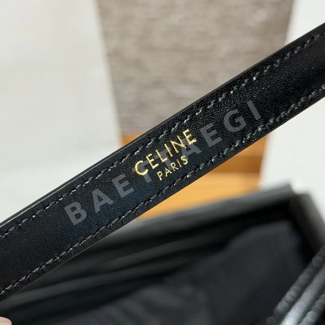 셀린느 MAISON 13mm 골드 버클 슬림 벨트 상세 이미지 8