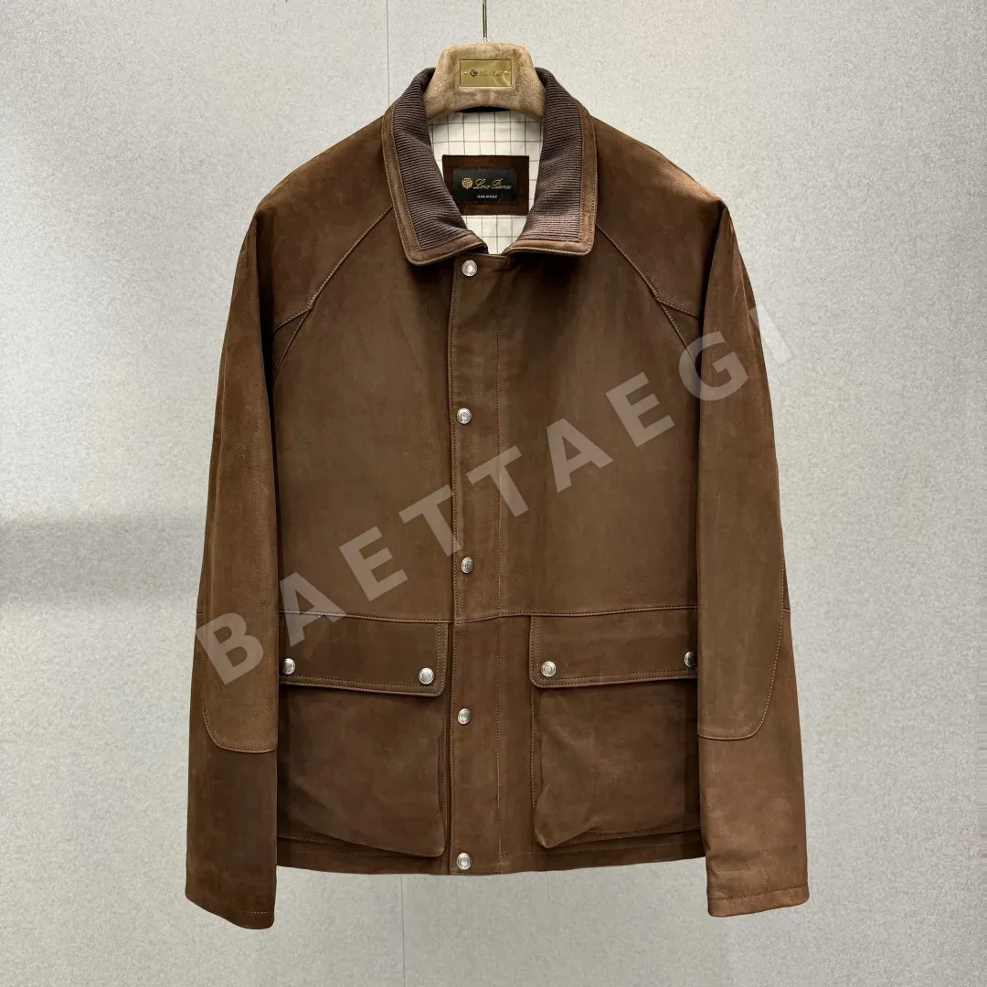 로로피아나 벨트 코듀로이 트림 남성 자켓 138965