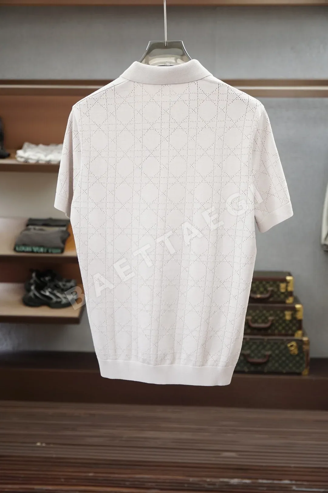 디올 캐시미어 실크 메시 반팔 티셔츠 상세 이미지 5