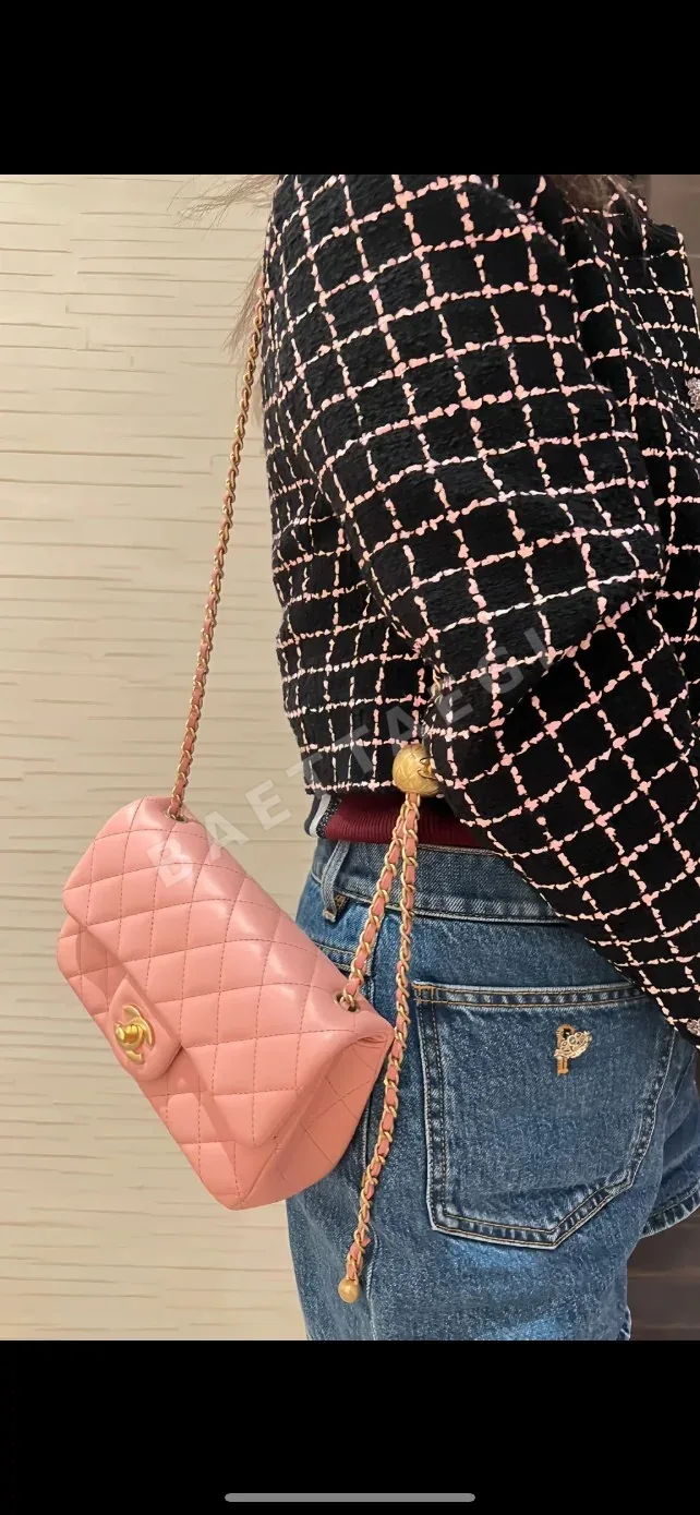 샤넬 23K 빈티지 로즈 핑크 미니 가방 상세 이미지 5