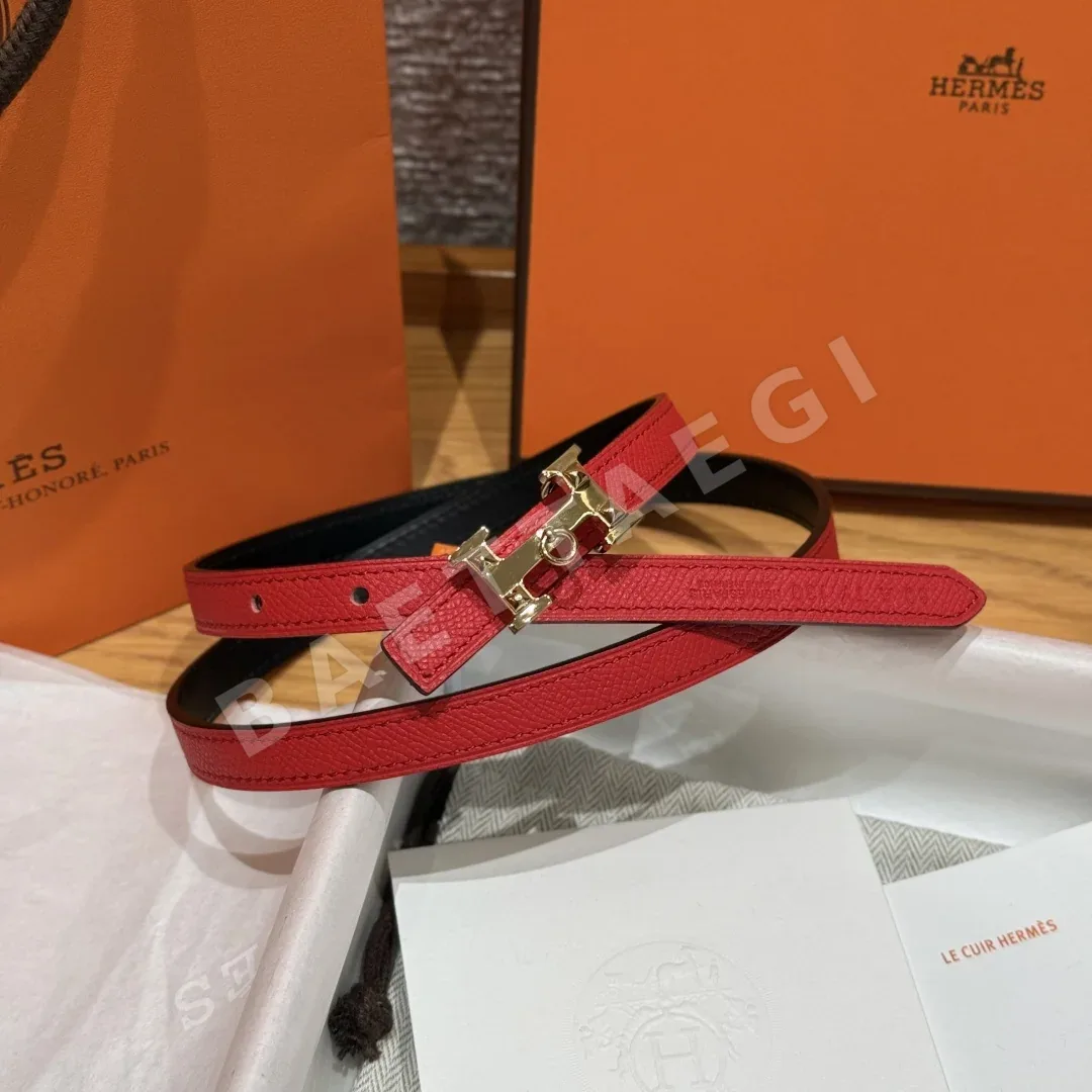 에르메스 H 버클 양면 가죽 벨트 상세 이미지 1