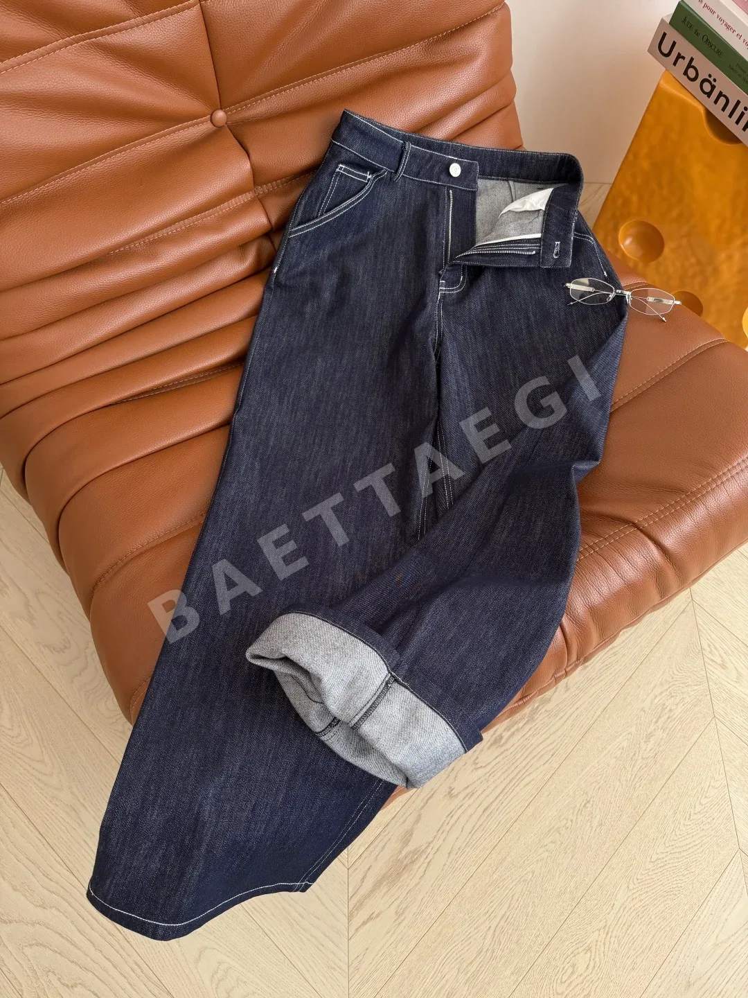 샤넬 더블 C 장식 3D 핸드메이드 청바지 상세 이미지 4