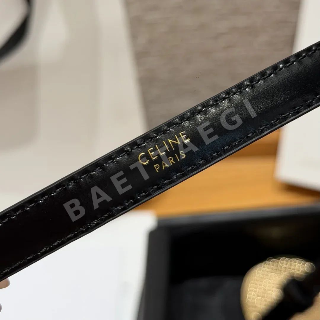 셀린느 메종 13mm 골드 버클 가죽 벨트 상세 이미지 8