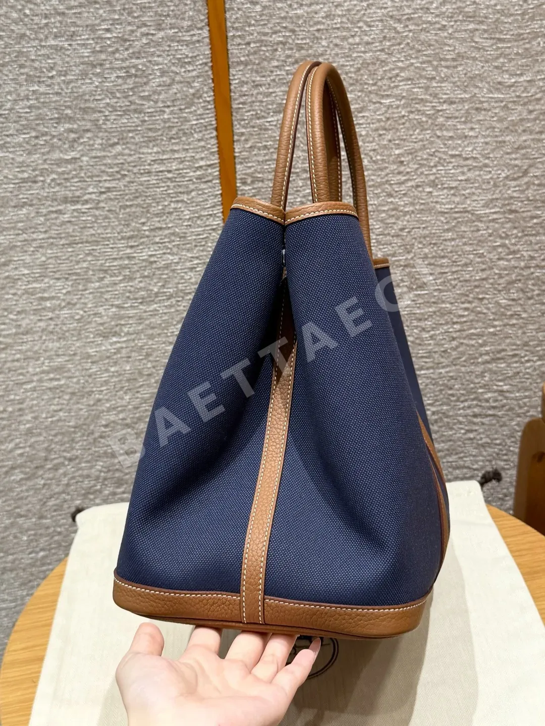 에르메스 가든파티 30 cm 캔버스 가방 상세 이미지 3