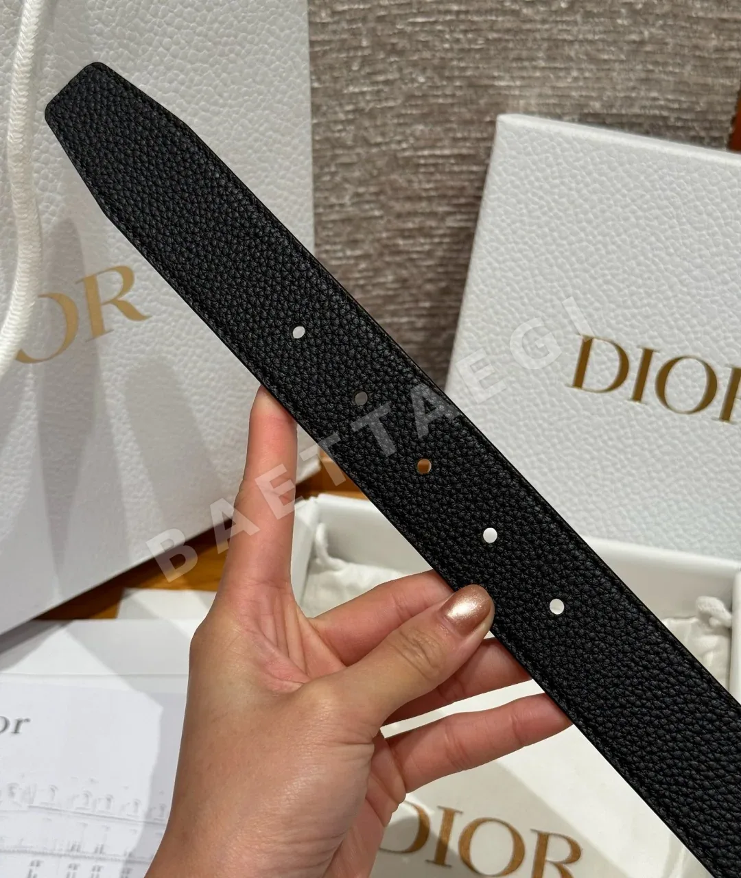 디올 CD 아이콘 33mm 소가죽 벨트 상세 이미지 8