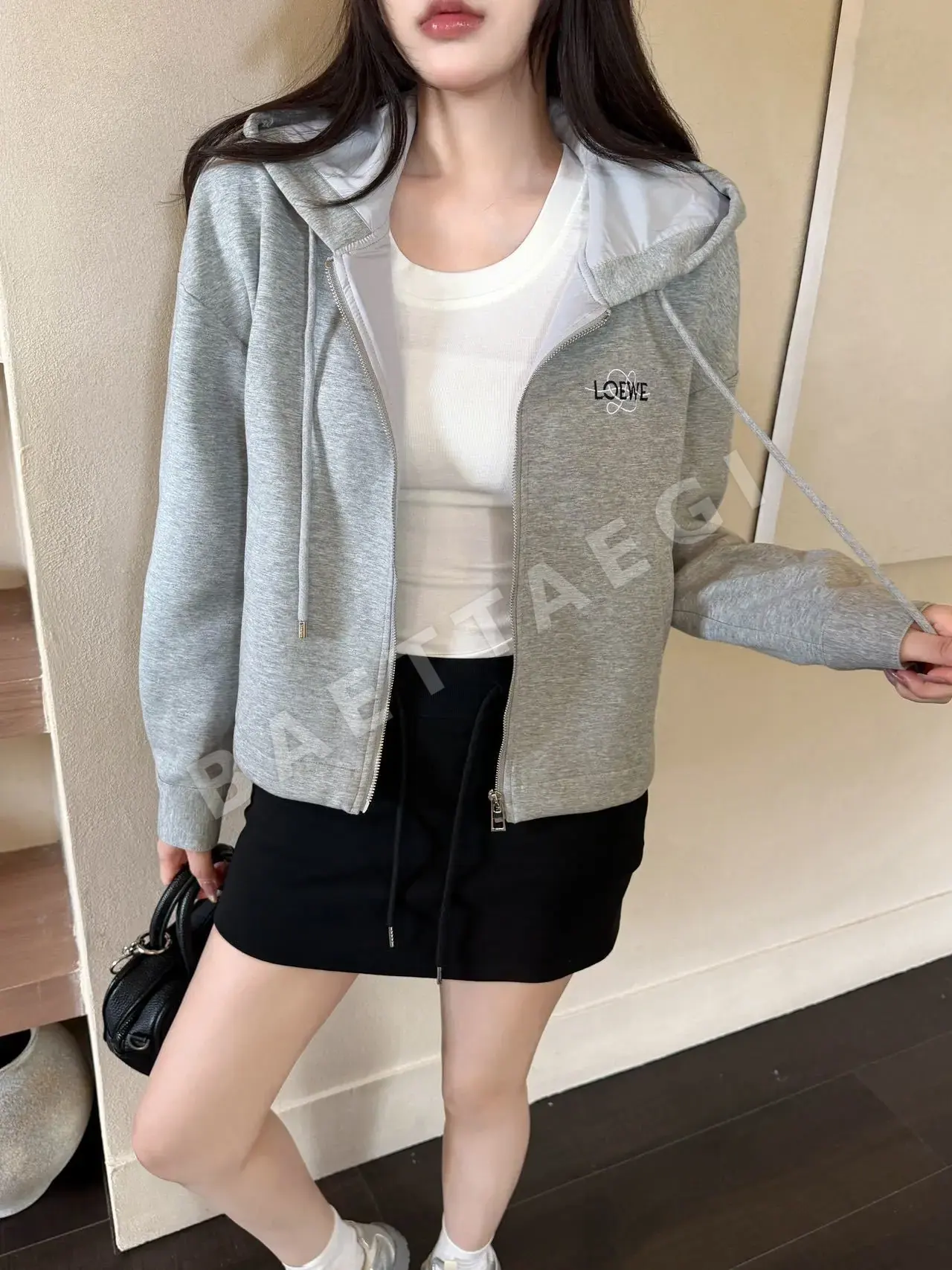 로에베 후드 드로스트링 여성 자켓 178728